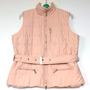Ralph Lauren Blush Pink Quilted Puffer Vest :: L